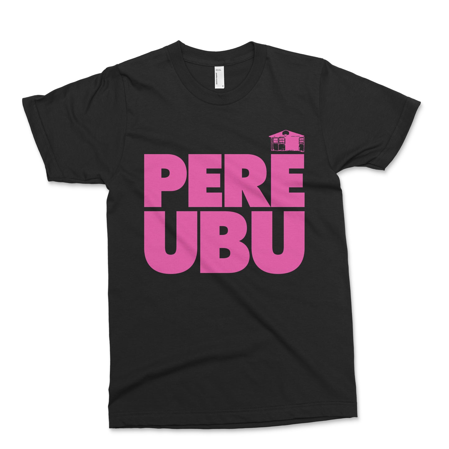 Pere Ubu - Classic T in Black with Pink Lettering