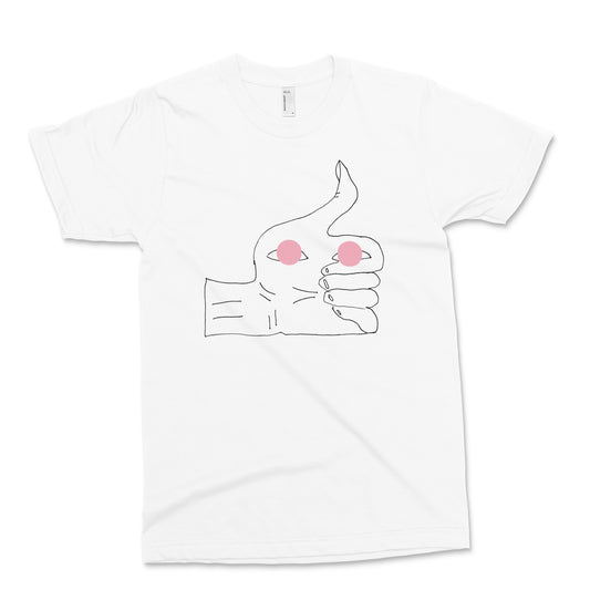 Vanishing Twin - Thumb Logo T Shirt in White